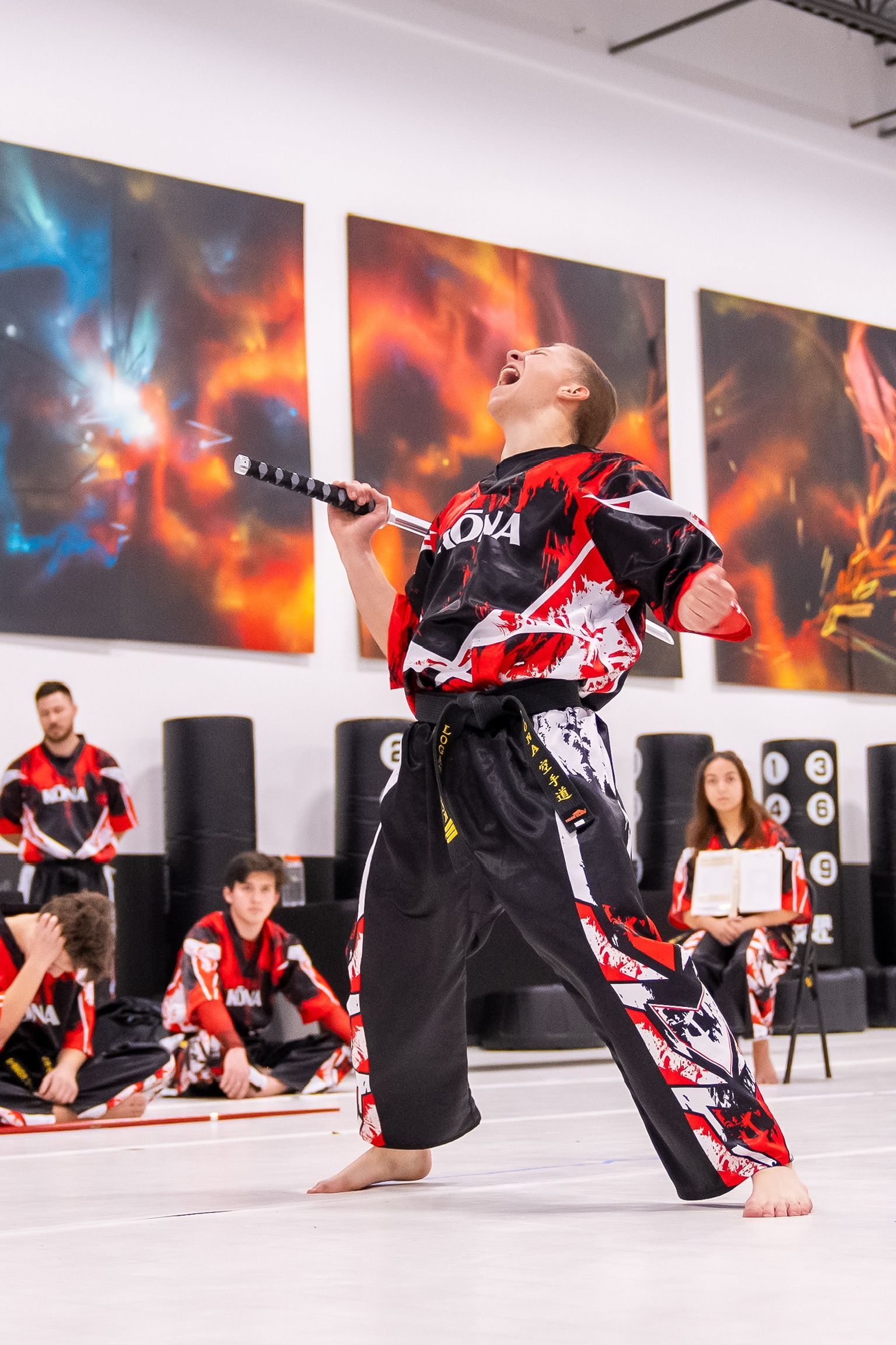 Kona Karate instructor performing at a tournament